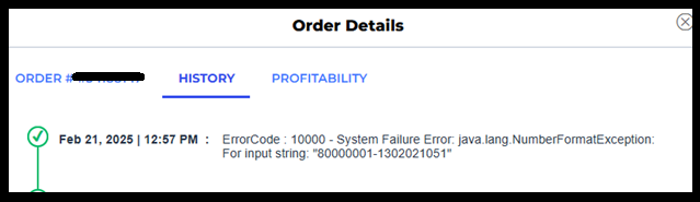 ErrorCode: 10000 - System Failure Error: java.lang ...