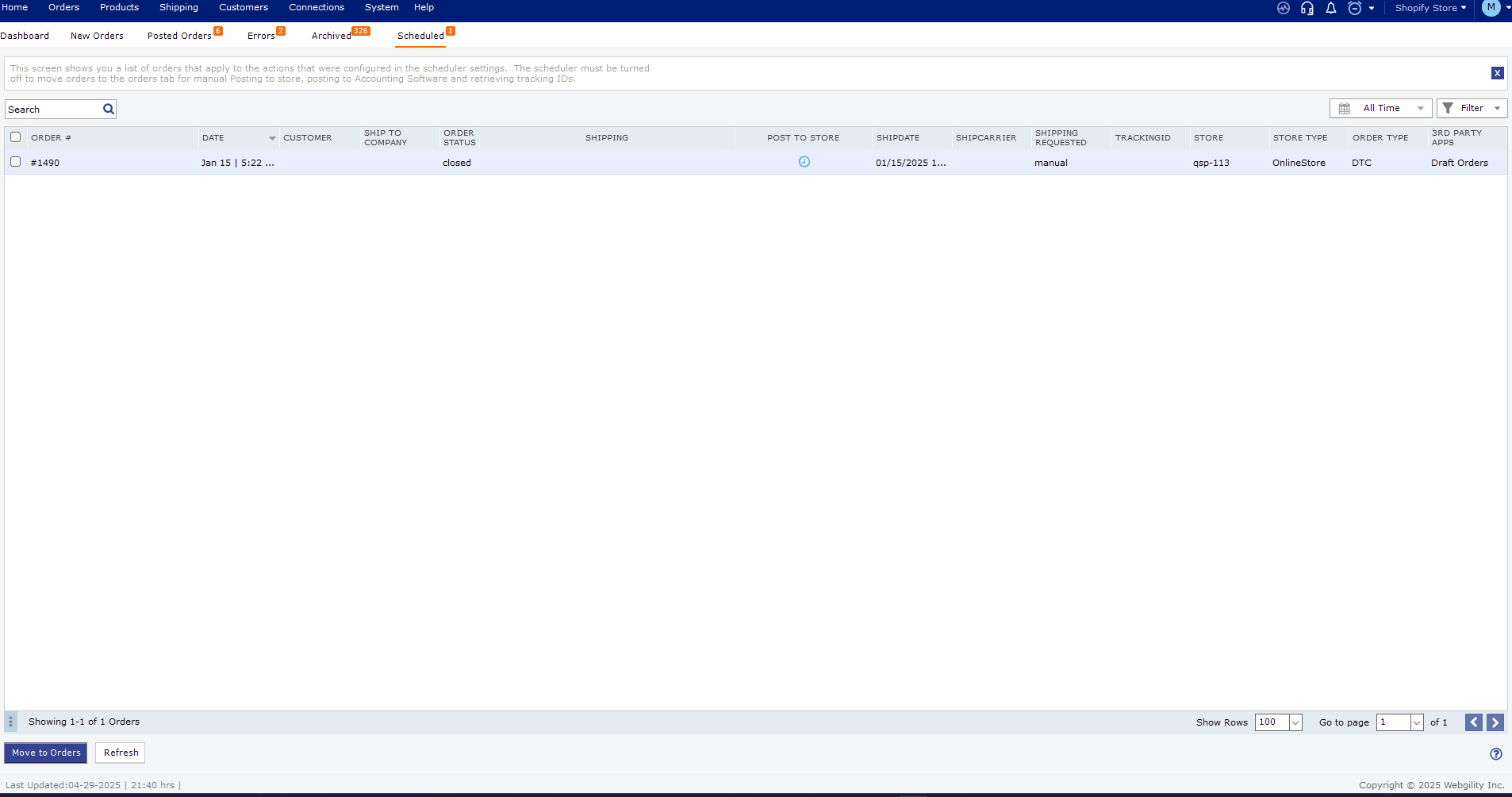 Sales Channel Settings