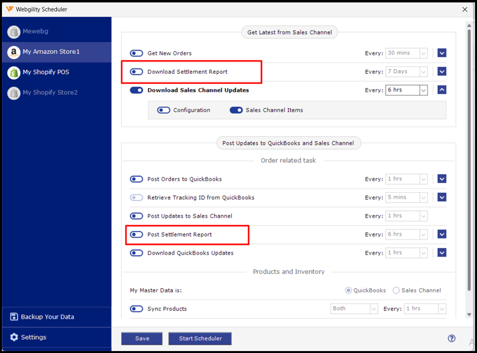 Scheduler Settings Overview